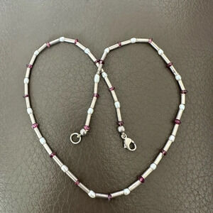 Unique Vintage Sterling Pearl Necklace